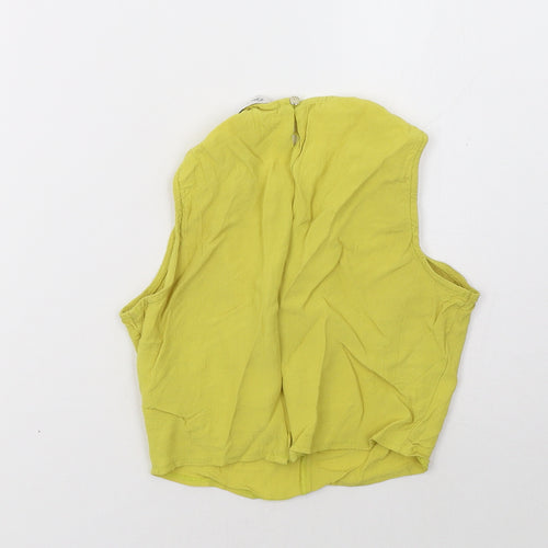 Miss Selfridge Womens Yellow   Cropped Tank Size 10