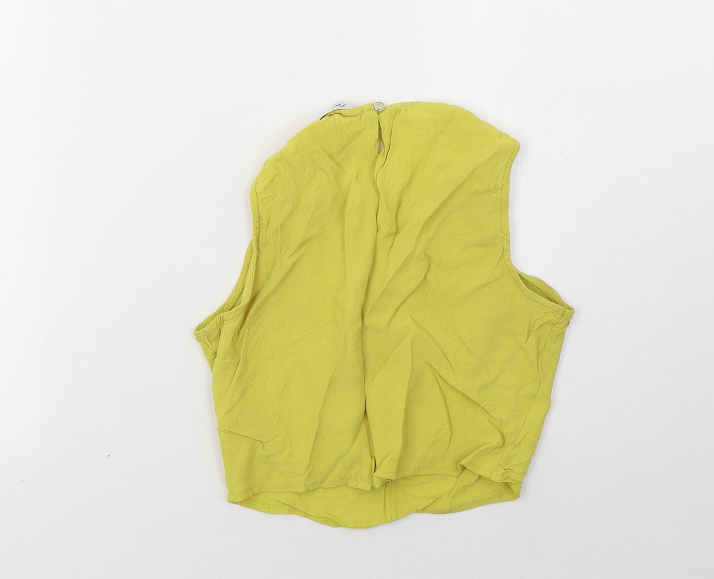 Miss Selfridge Womens Yellow   Cropped Tank Size 10