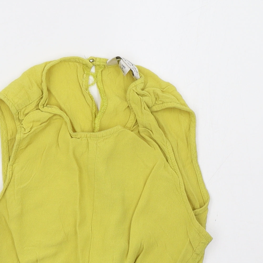 Miss Selfridge Womens Yellow   Cropped Tank Size 10