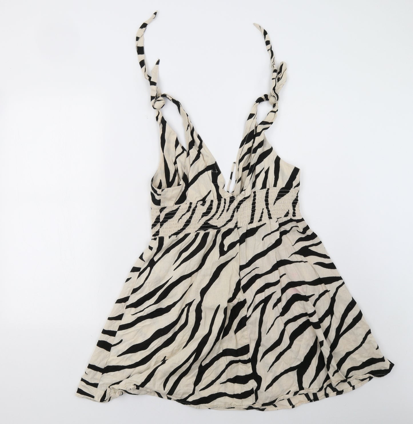 ASOS Womens Beige Animal Print  A-Line  Size 14