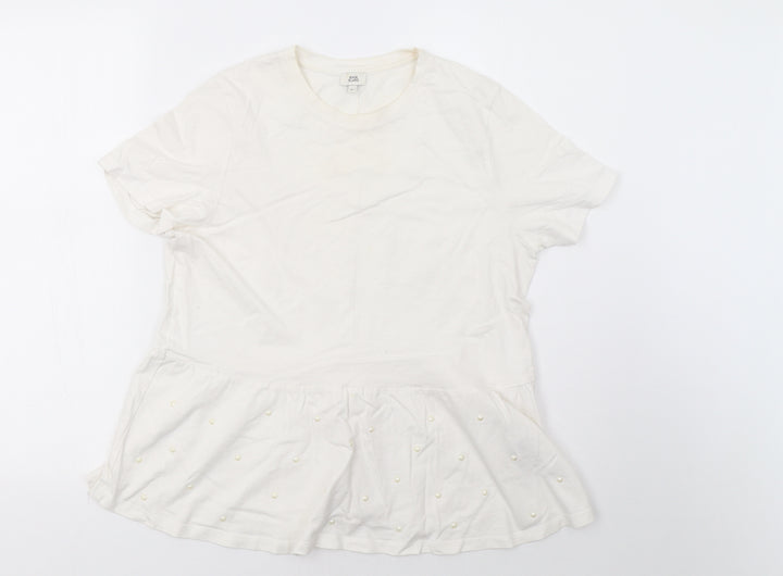 River Island Womens White   Basic T-Shirt Size 10