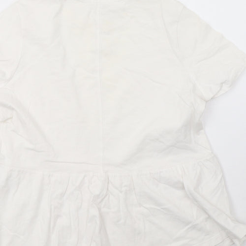 River Island Womens White   Basic T-Shirt Size 10