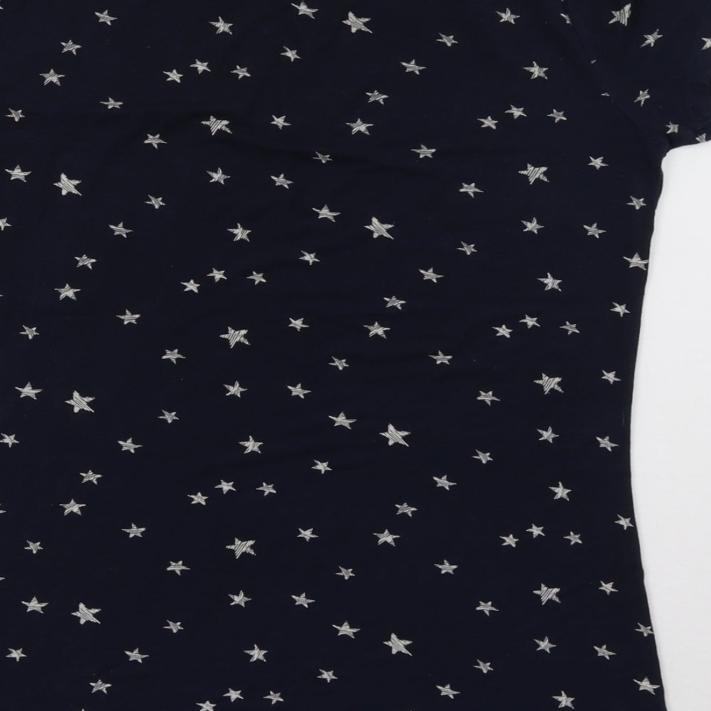 Marks and Spencer Womens Blue Polka Dot   Pyjama Top Size 12