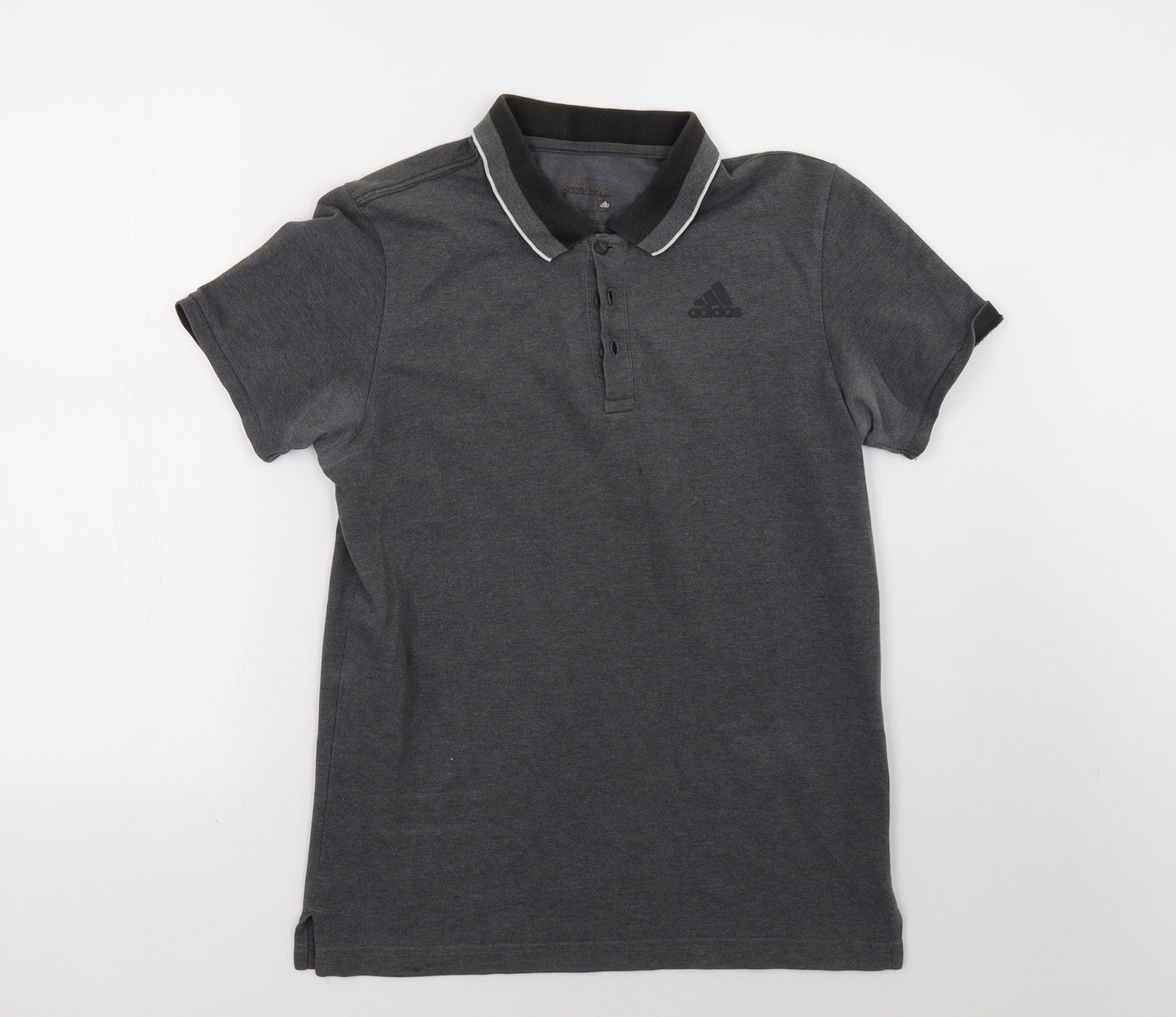 adidas Mens Grey    Polo Size S