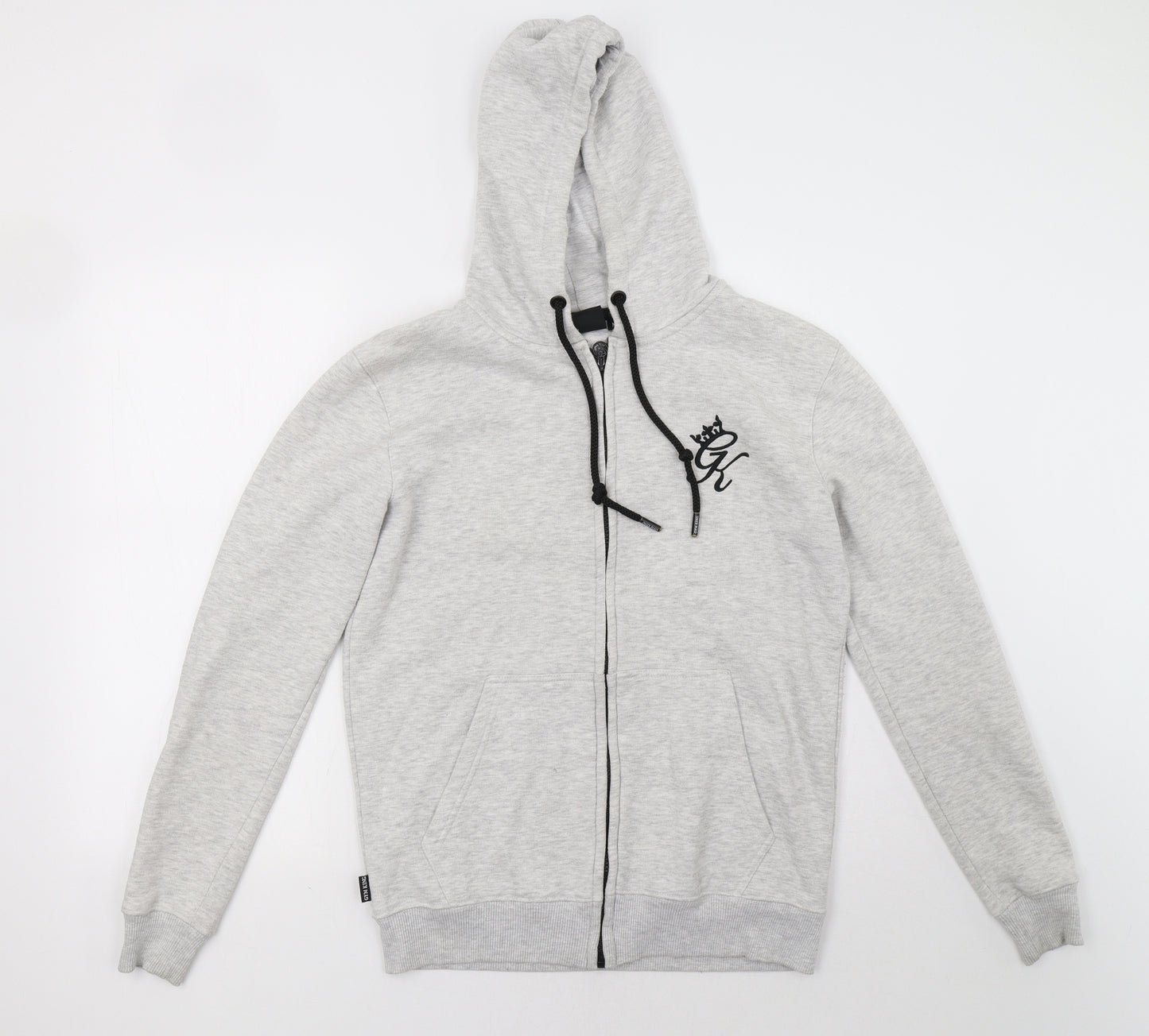Gym King Mens Grey   Full Zip Hoodie Size M
