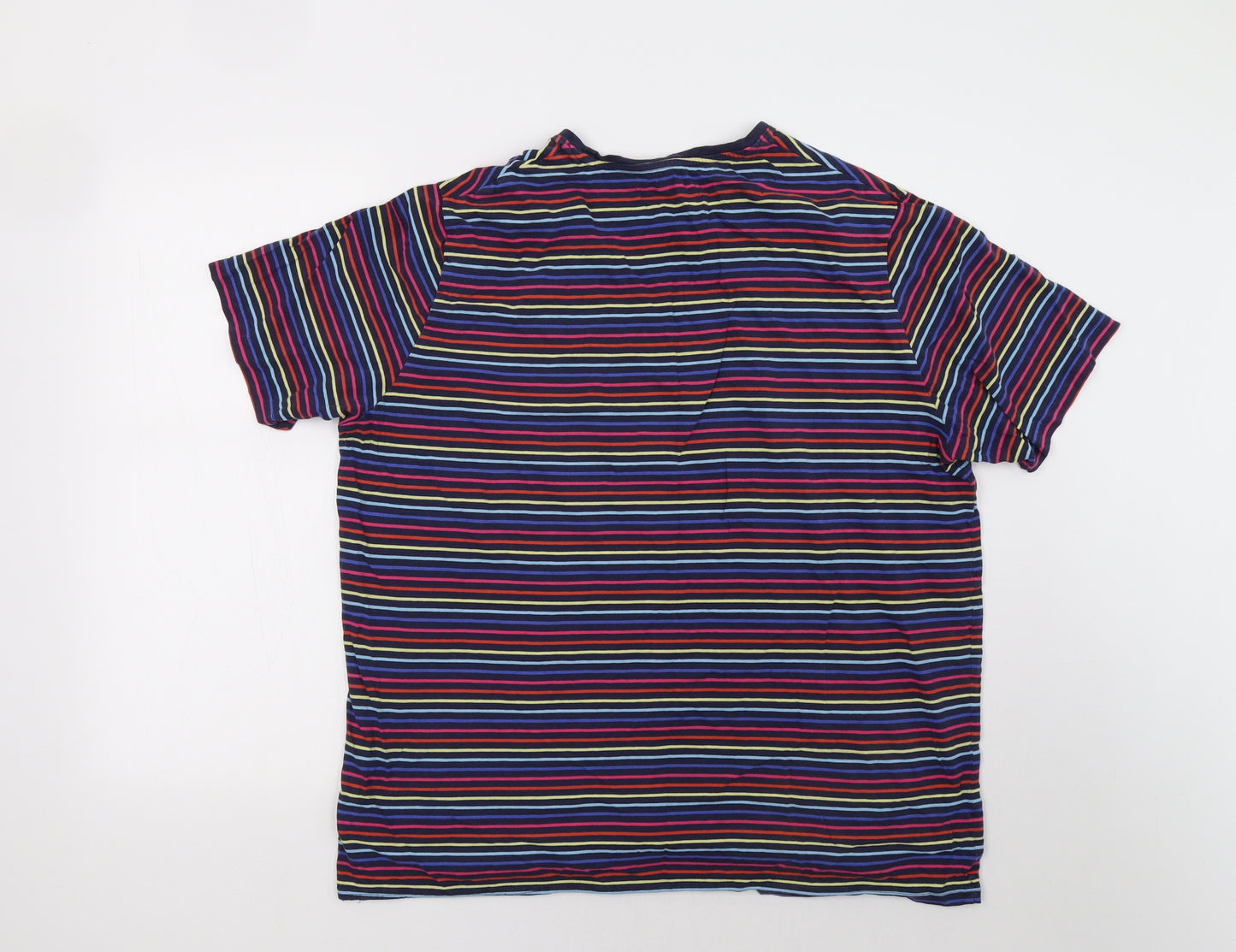 Marks and Spencer Mens Multicoloured Striped   T-Shirt Size XL
