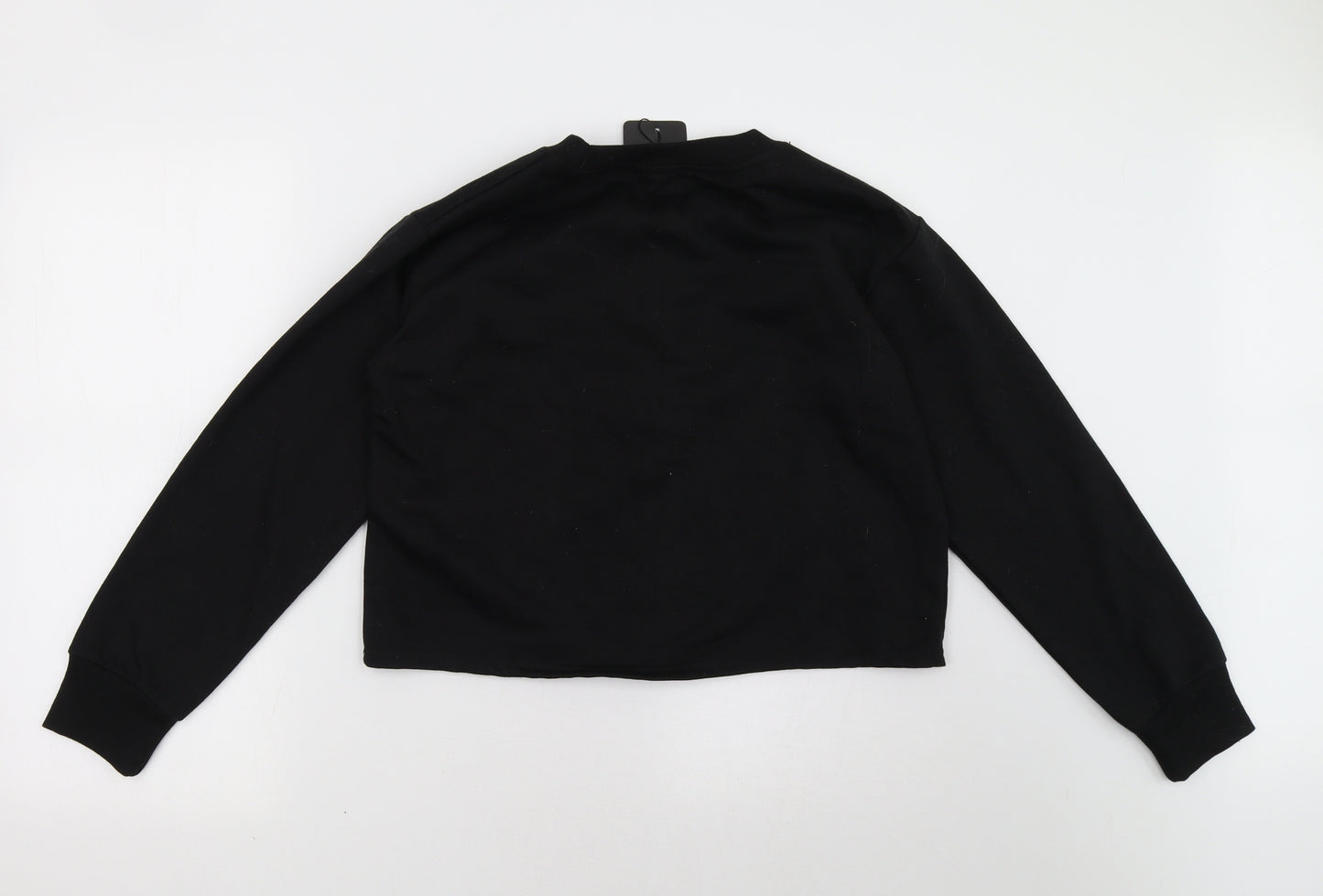 miss toxic Womens Black   Pullover Sweatshirt Size 8  - cropped