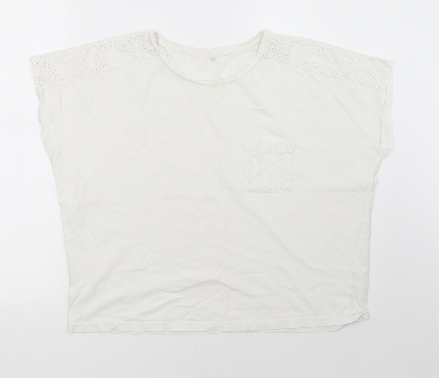 George Womens White   Basic T-Shirt Size 14