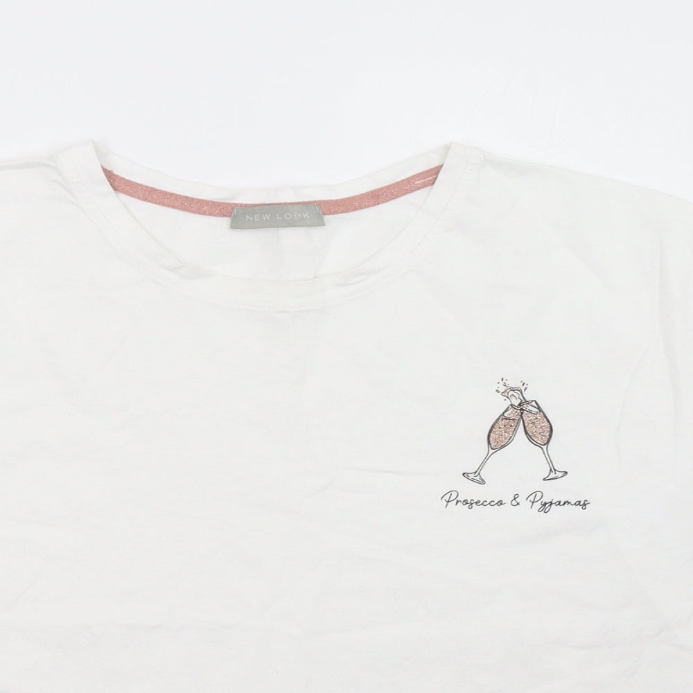 New Look Womens White    Pyjama Top Size M