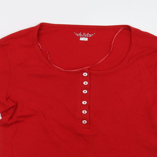F&F Womens Red    Pyjama Top Size 14