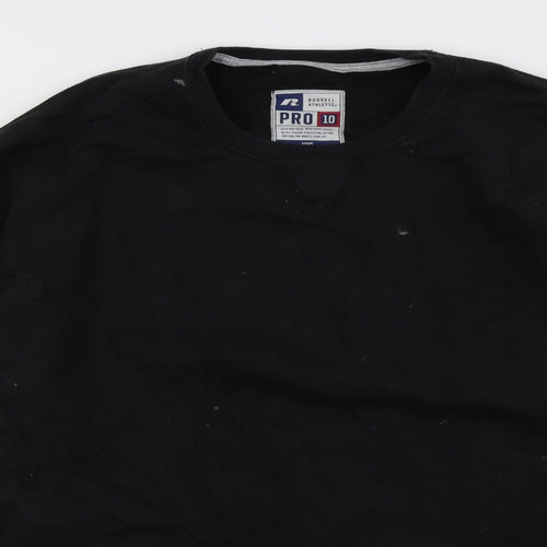Russell Athletic Mens Black   Pullover Sweatshirt Size 2XL