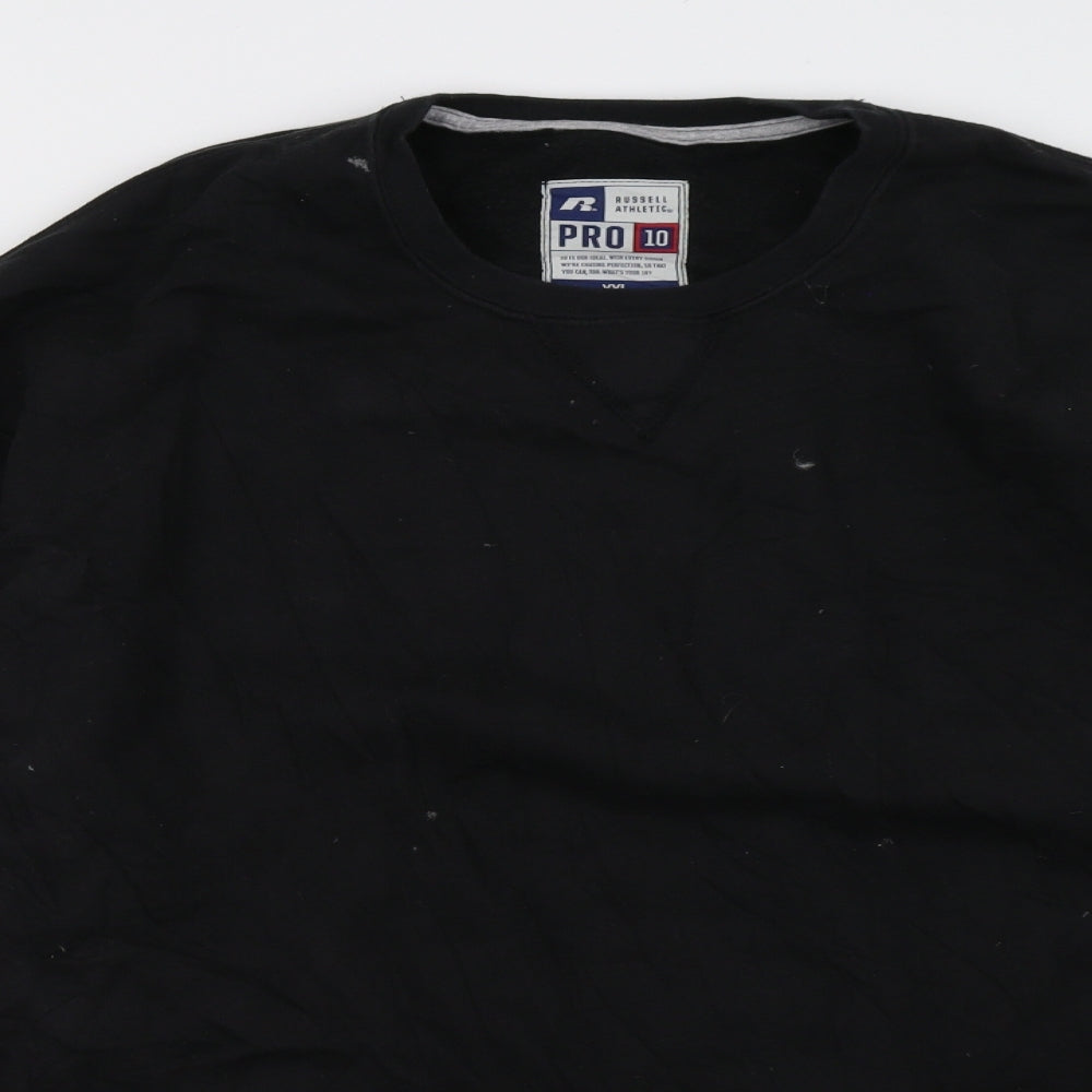 Russell Athletic Mens Black   Pullover Sweatshirt Size 2XL