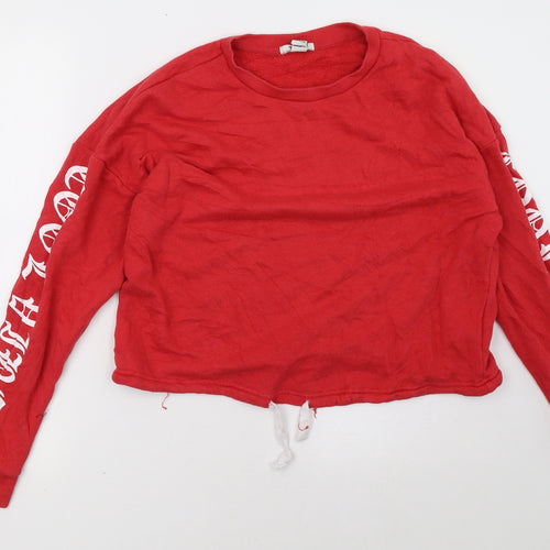 FOREVER 21 Womens Red   Pullover Sweatshirt Size S