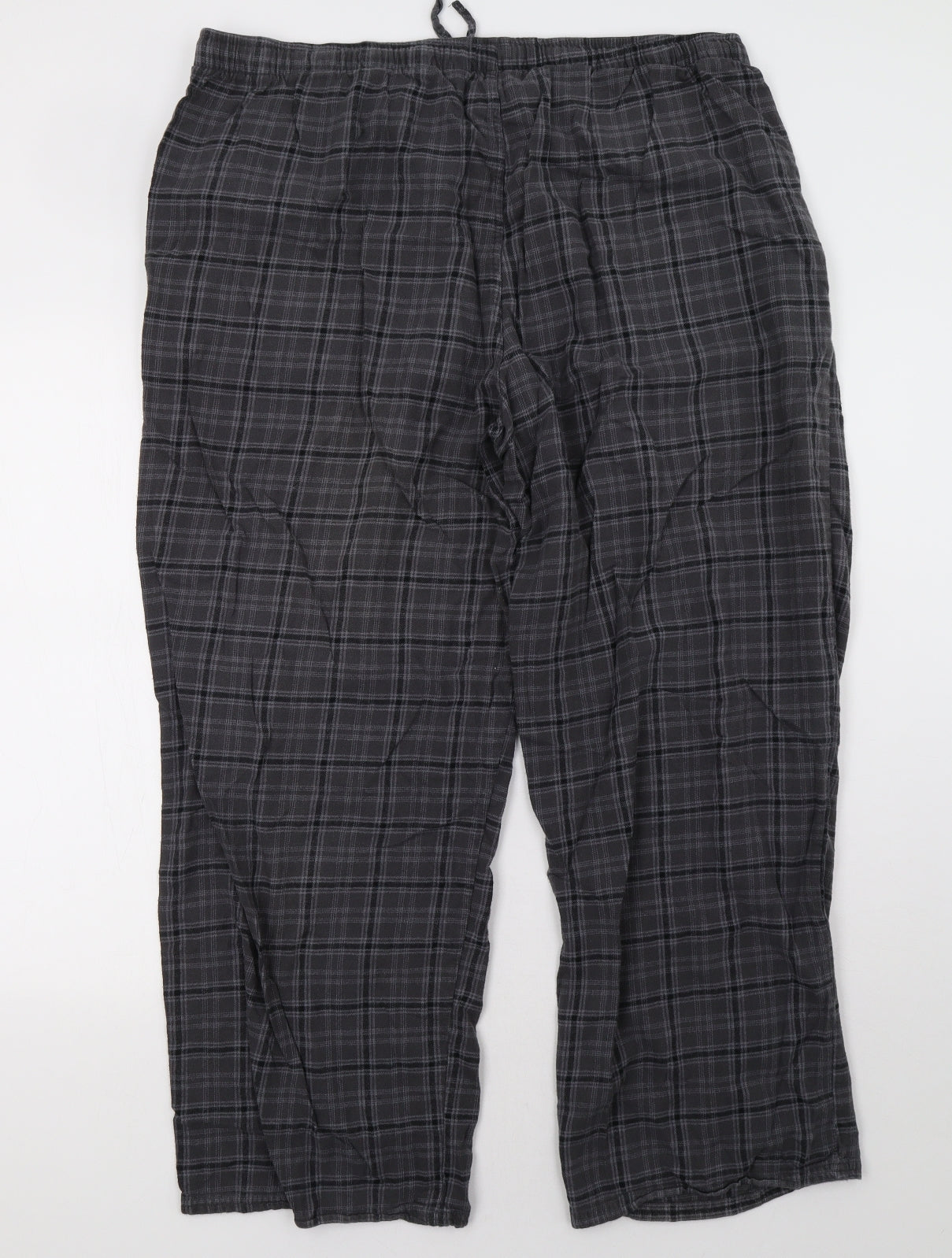 Marks and Spencer Mens Grey Check   Pyjama Pants Size 2XL
