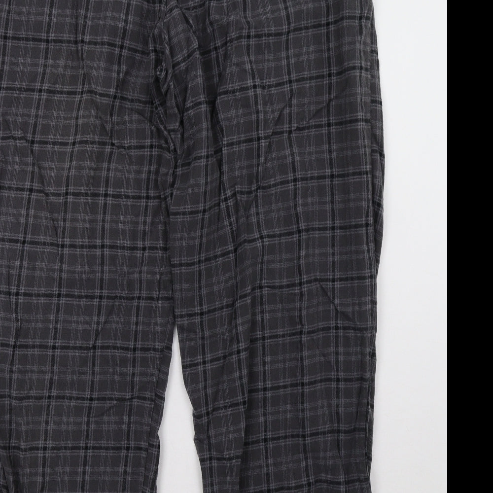 Marks and Spencer Mens Grey Check   Pyjama Pants Size 2XL