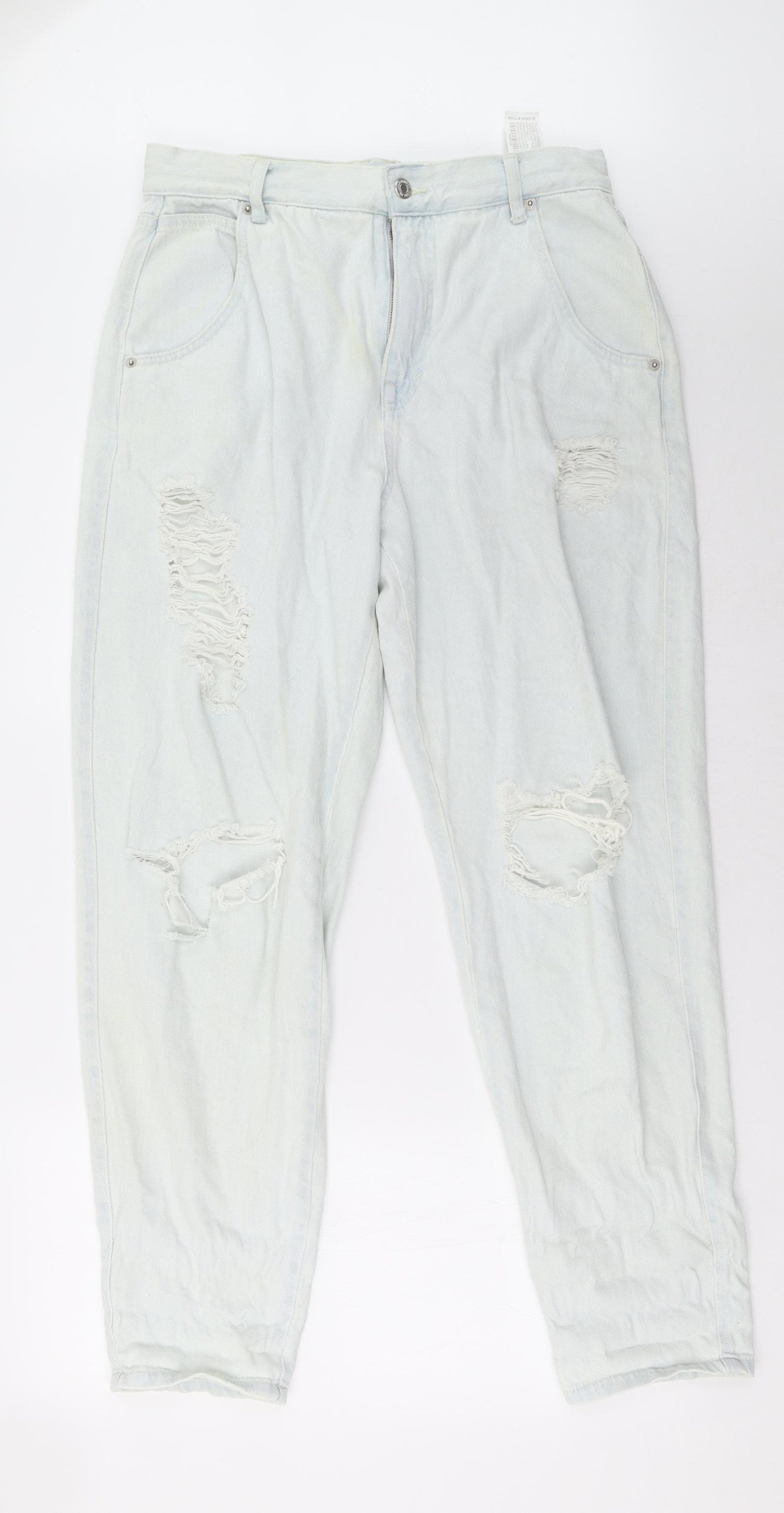 Pull&Bear Womens Blue   Mom Jeans Size 12 L32 in