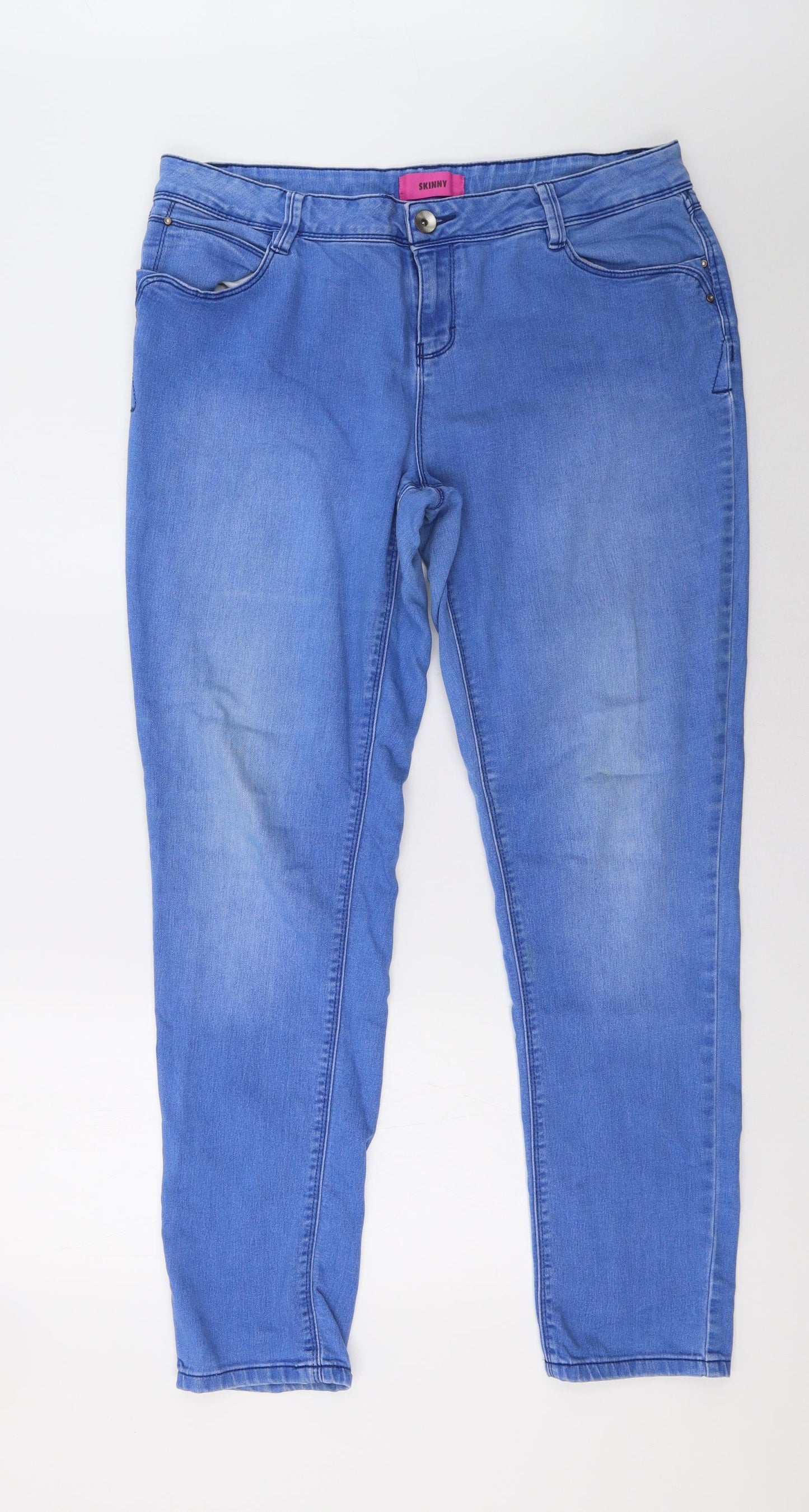 George Womens Blue  Denim Skinny Jeans Size 16 L33 in