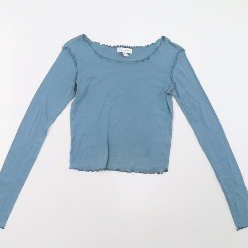 Topshop Womens Green   Pullover Sweatshirt Size 8