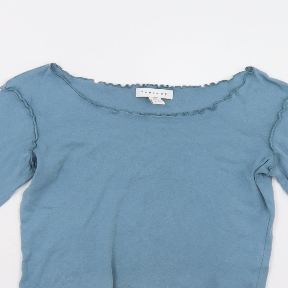 Topshop Womens Green   Pullover Sweatshirt Size 8