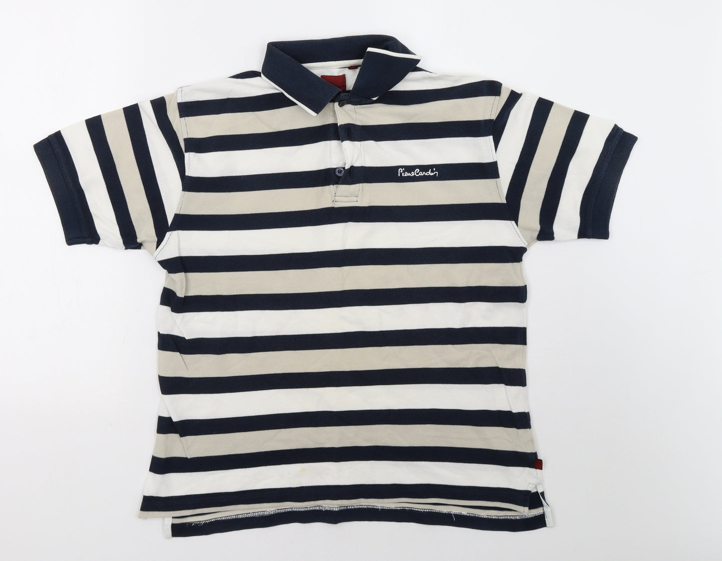 Pierre Cardin Mens Beige Striped   Polo Size S
