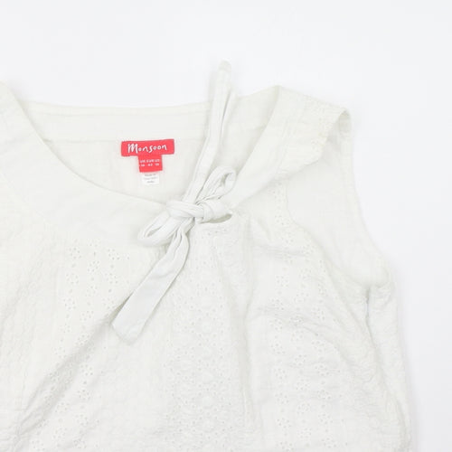 Monsoon Womens White   Basic Tank Size 14