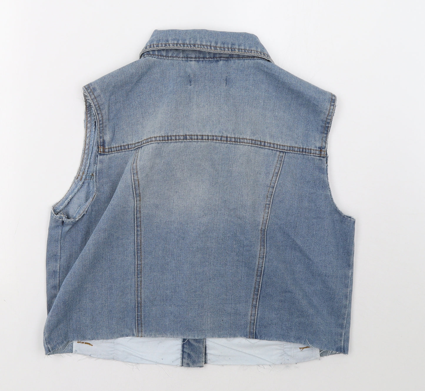 CI SONO Womens Blue  Denim Gilet Jacket Size XL