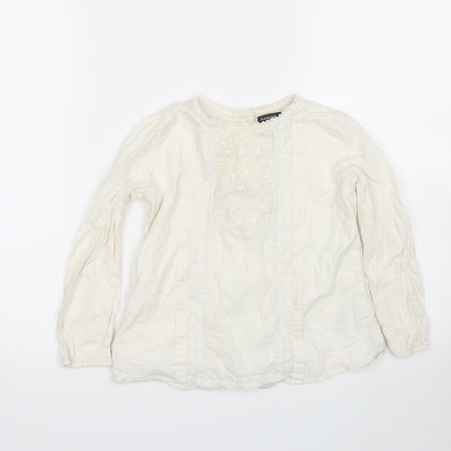M&S Girls White   Basic Button-Up Size 5-6 Years