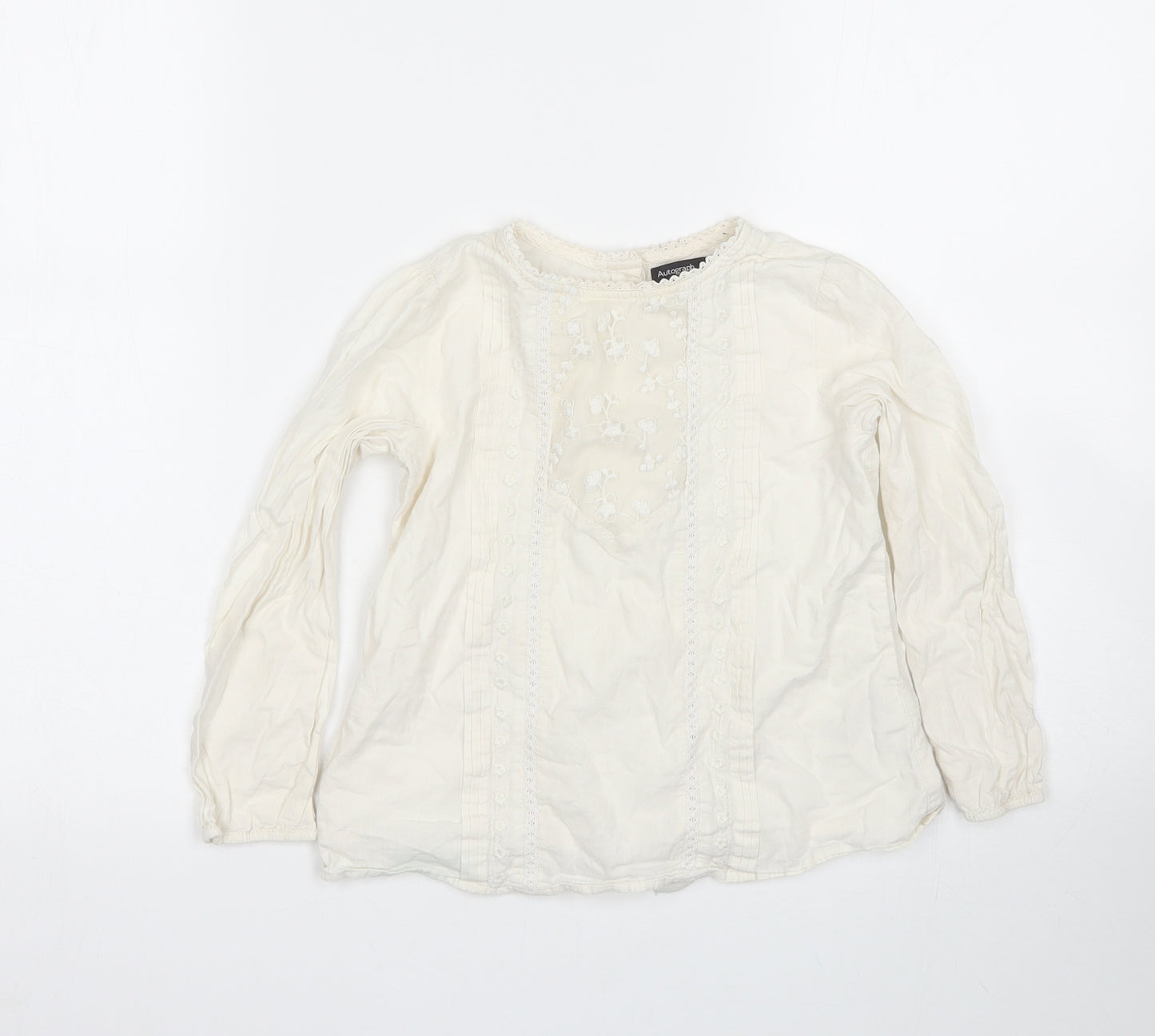 M&S Girls White   Basic Button-Up Size 5-6 Years