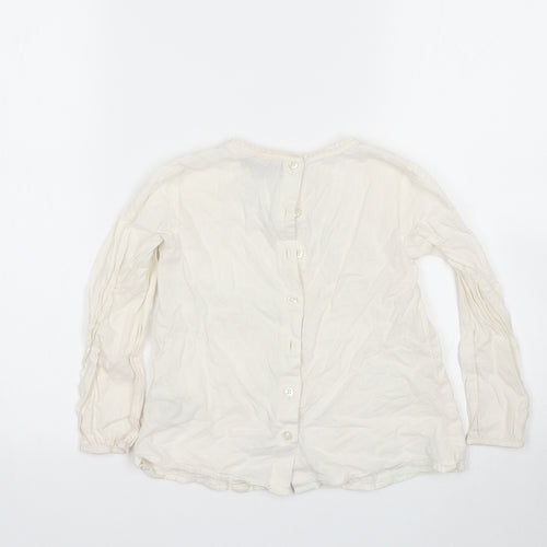 M&S Girls White   Basic Button-Up Size 5-6 Years