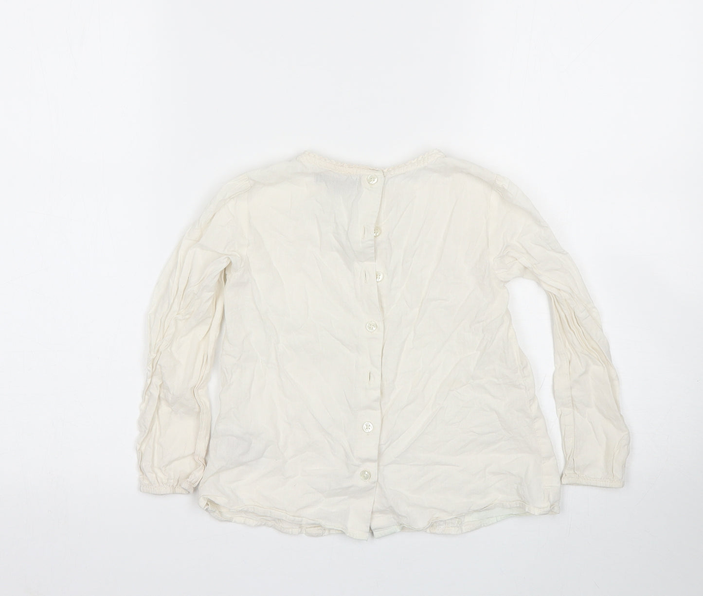 M&S Girls White   Basic Button-Up Size 5-6 Years
