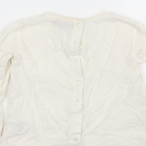 M&S Girls White   Basic Button-Up Size 5-6 Years