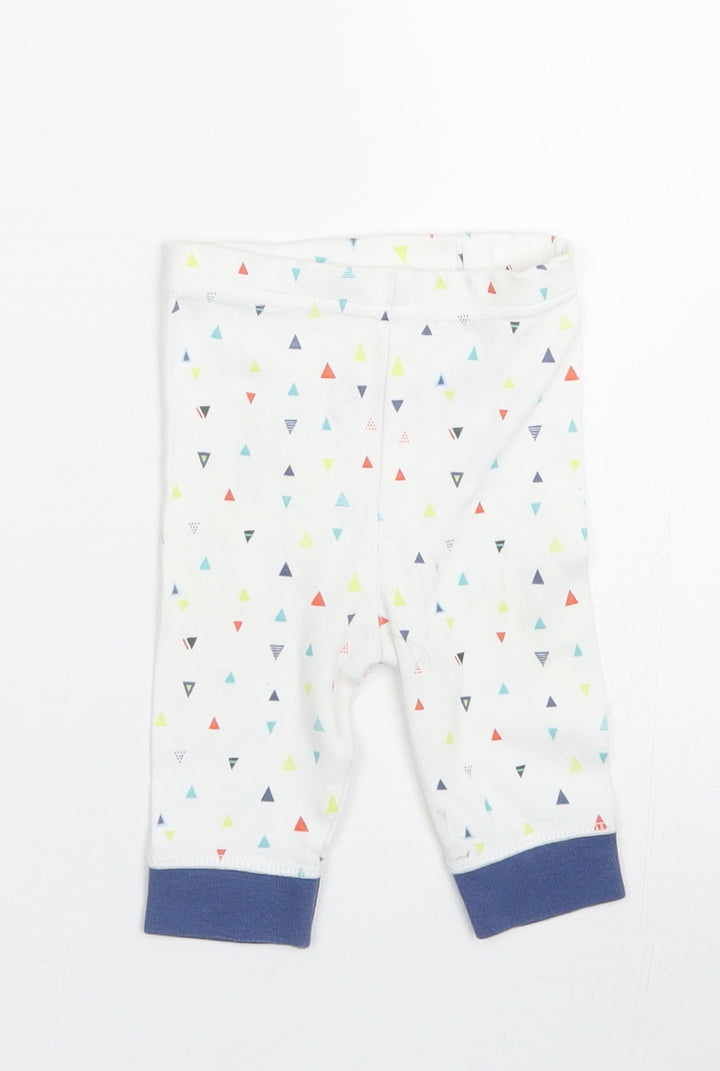 Mothercare Baby White Polka Dot Capri Trousers Size 0-3 Months - 0-1 Months