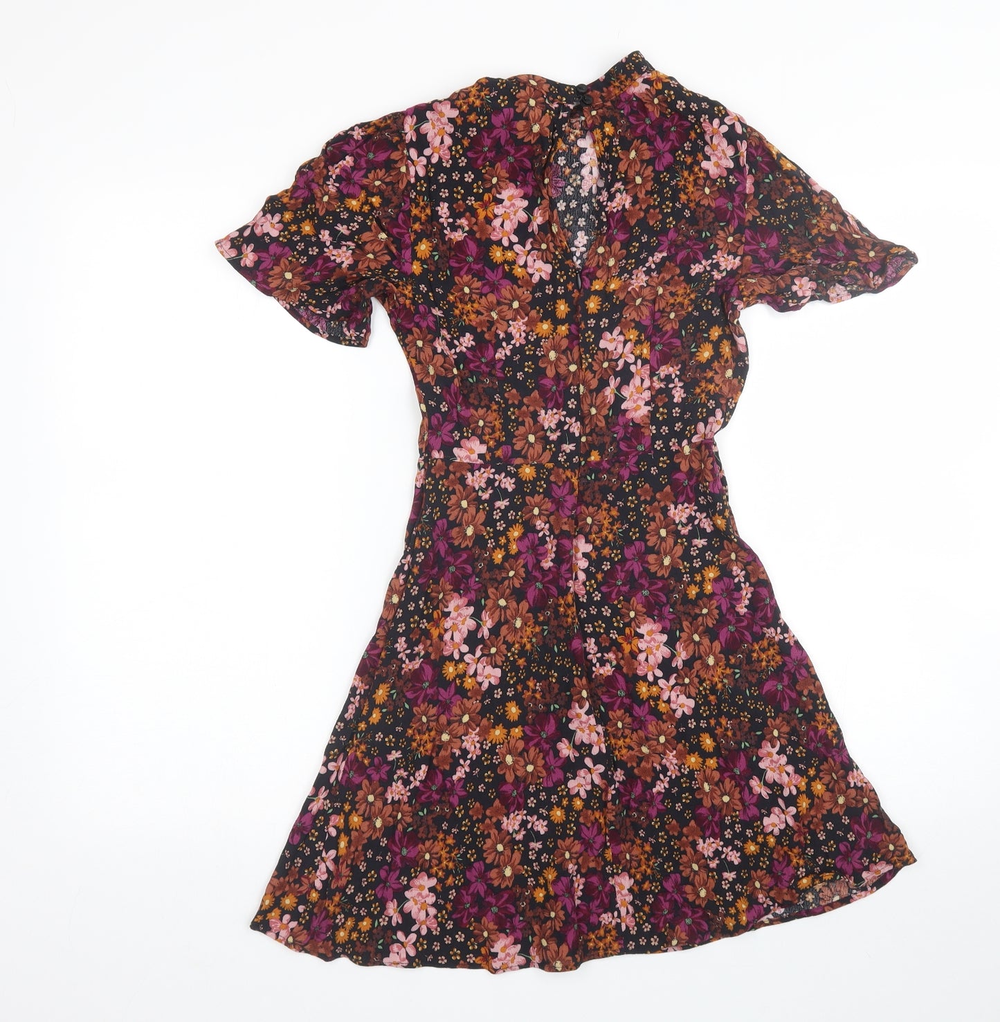 New Look Womens Multicoloured Floral  T-Shirt Dress  Size 6
