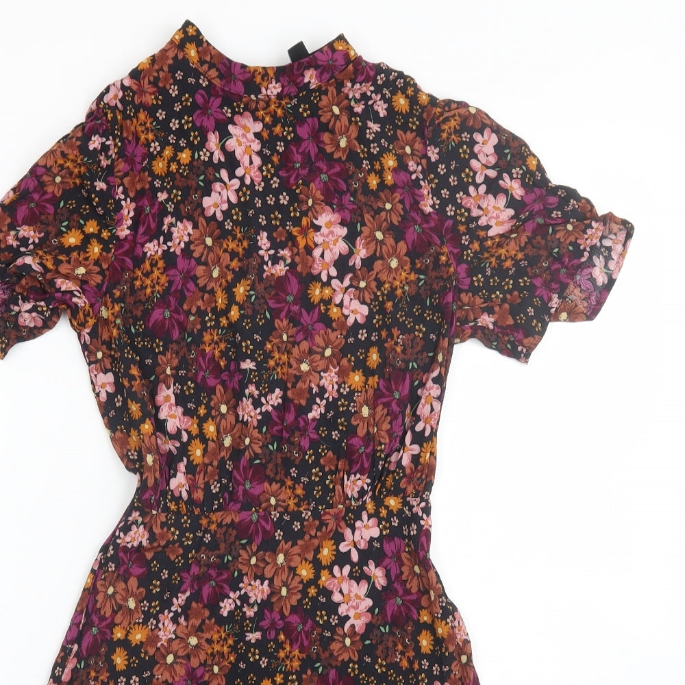New Look Womens Multicoloured Floral  T-Shirt Dress  Size 6