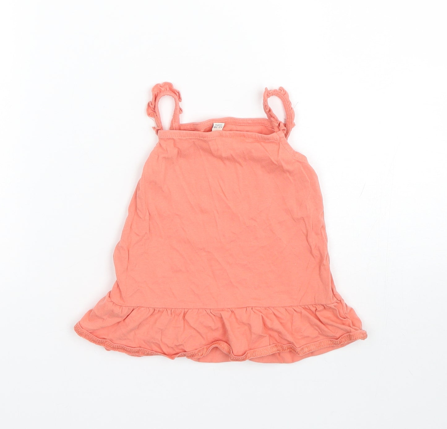 H&M Girls Orange   Basic Tank Size 12-18 Months