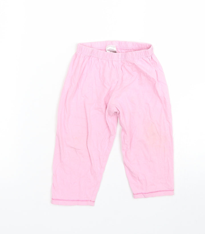 Preworn Girls Pink Cami Pyjama Pants Size 12-18 Months