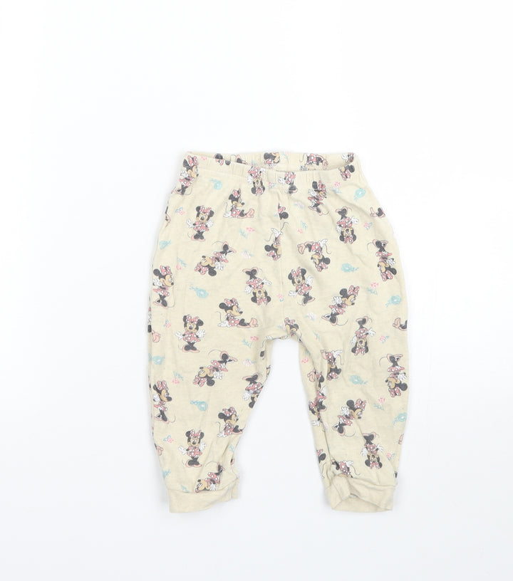 George Girls Beige Cami Pyjama Pants Size 12-18 Months - Minnie mouse