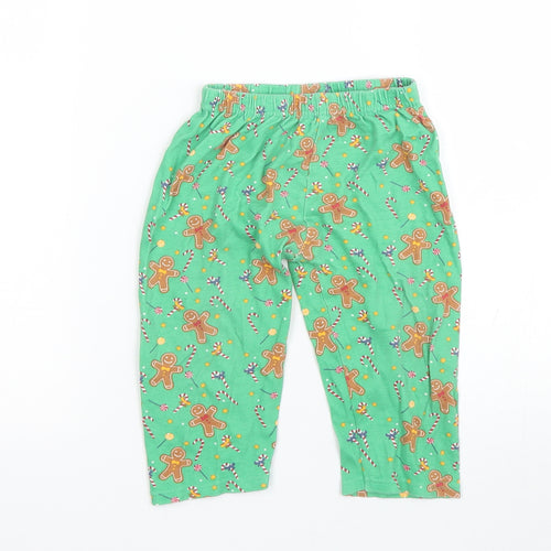Preworn Boys Green   Cami Pyjama Pants Size 18-24 Months  - Christmas
