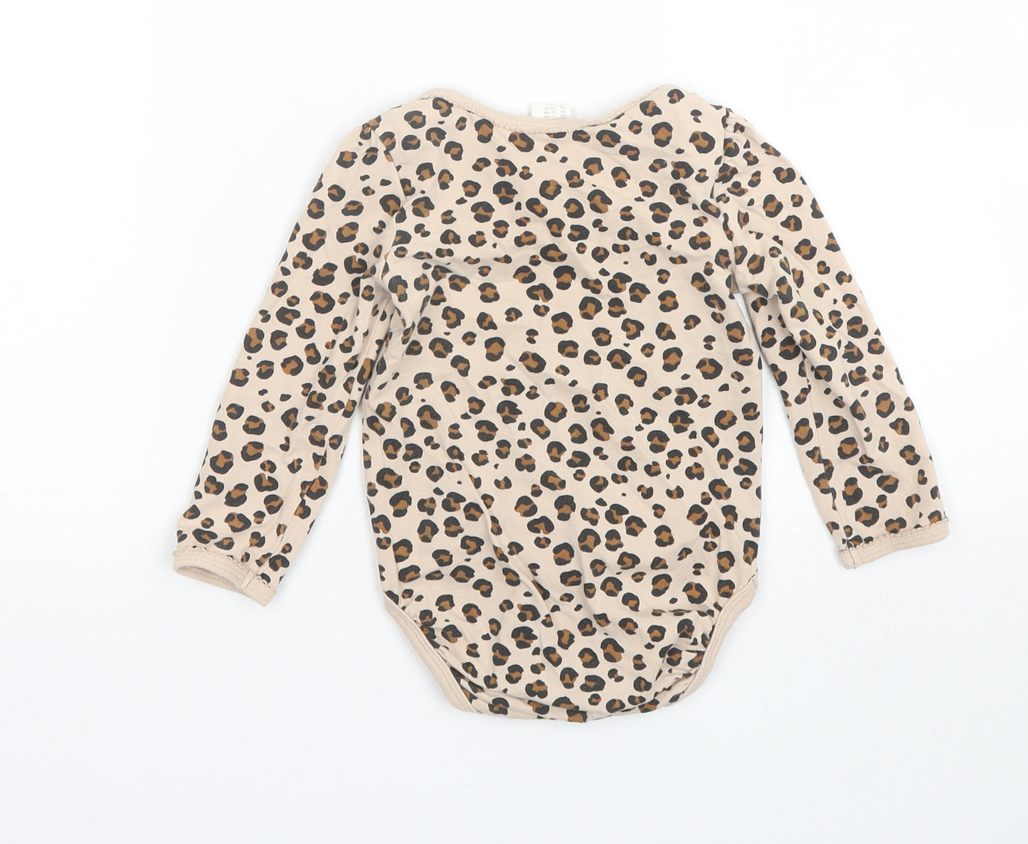 H&M Girls Beige Animal Print  Babygrow One-Piece Size 18-24 Months