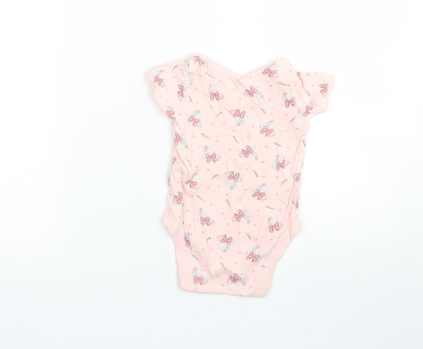 George Girls Pink Polka Dot  Babygrow One-Piece Size 12-18 Months  - Minnie Mouse