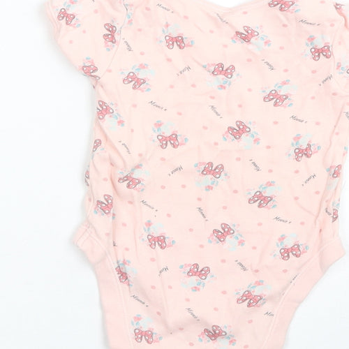 George Girls Pink Polka Dot  Babygrow One-Piece Size 12-18 Months  - Minnie Mouse