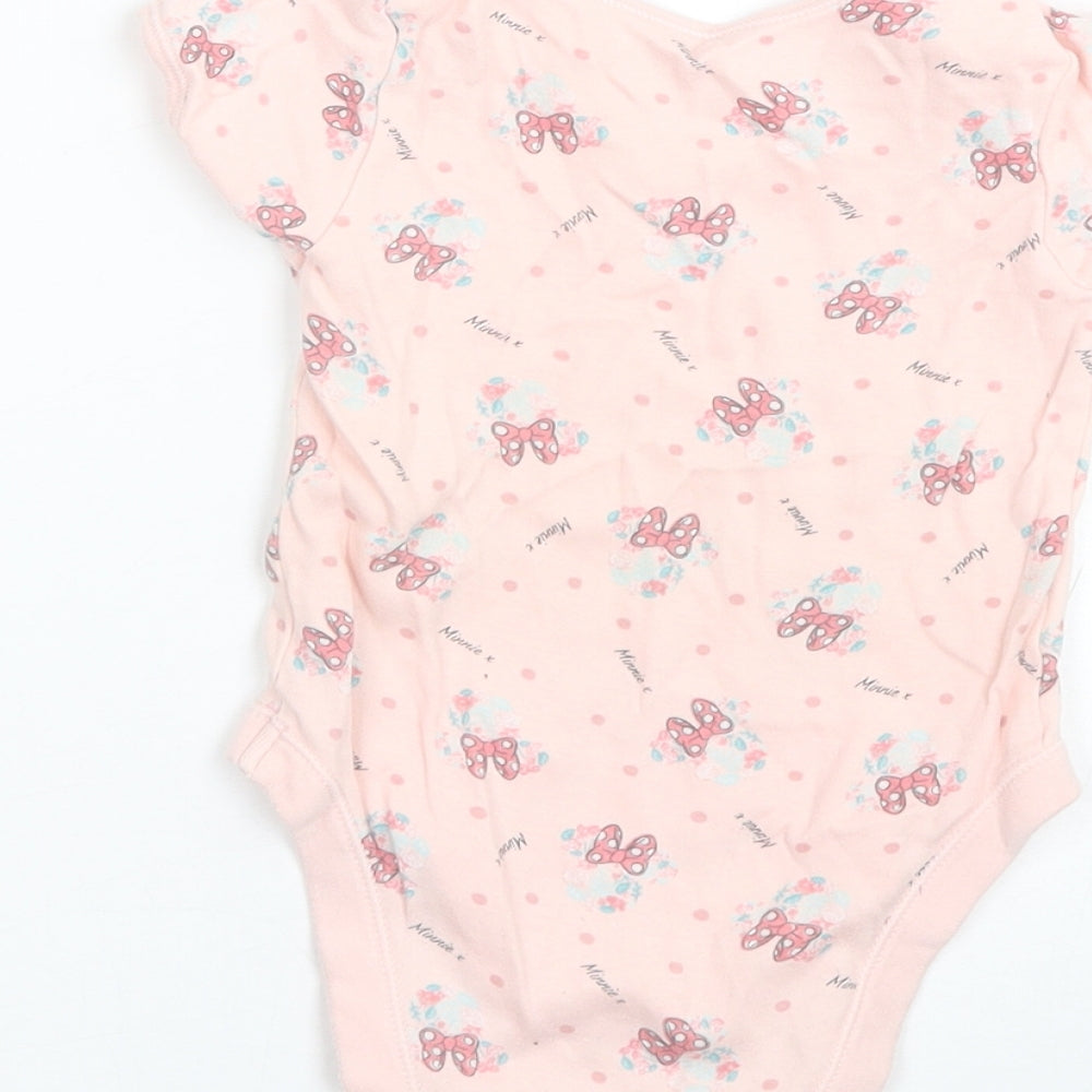 George Girls Pink Polka Dot  Babygrow One-Piece Size 12-18 Months  - Minnie Mouse