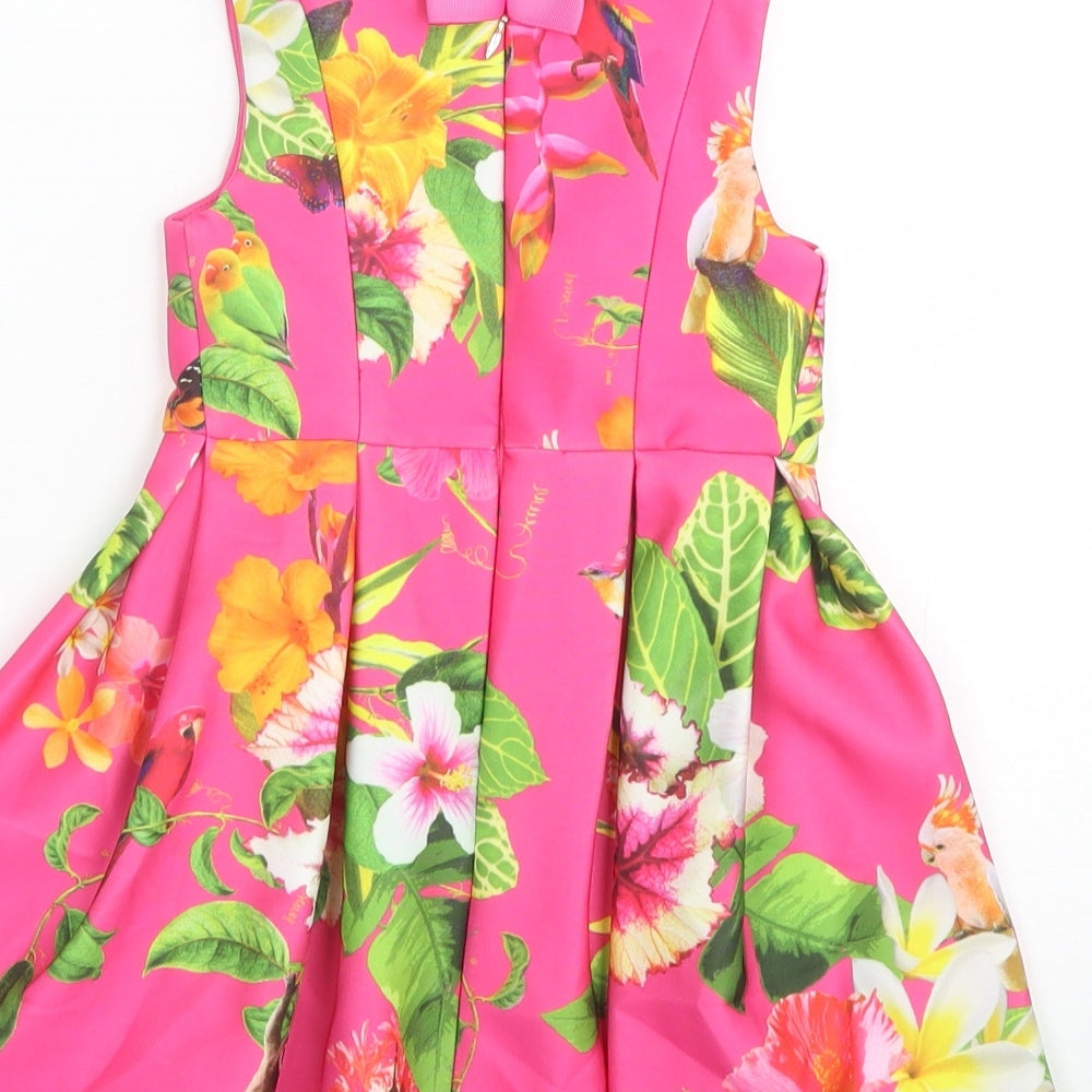 Lola Maverick Girls Multicoloured Floral  Tank Dress  Size 12-18 Months