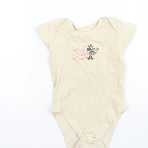 George Baby Beige   Babygrow One-Piece Size 12-18 Months  - Minnie mouse