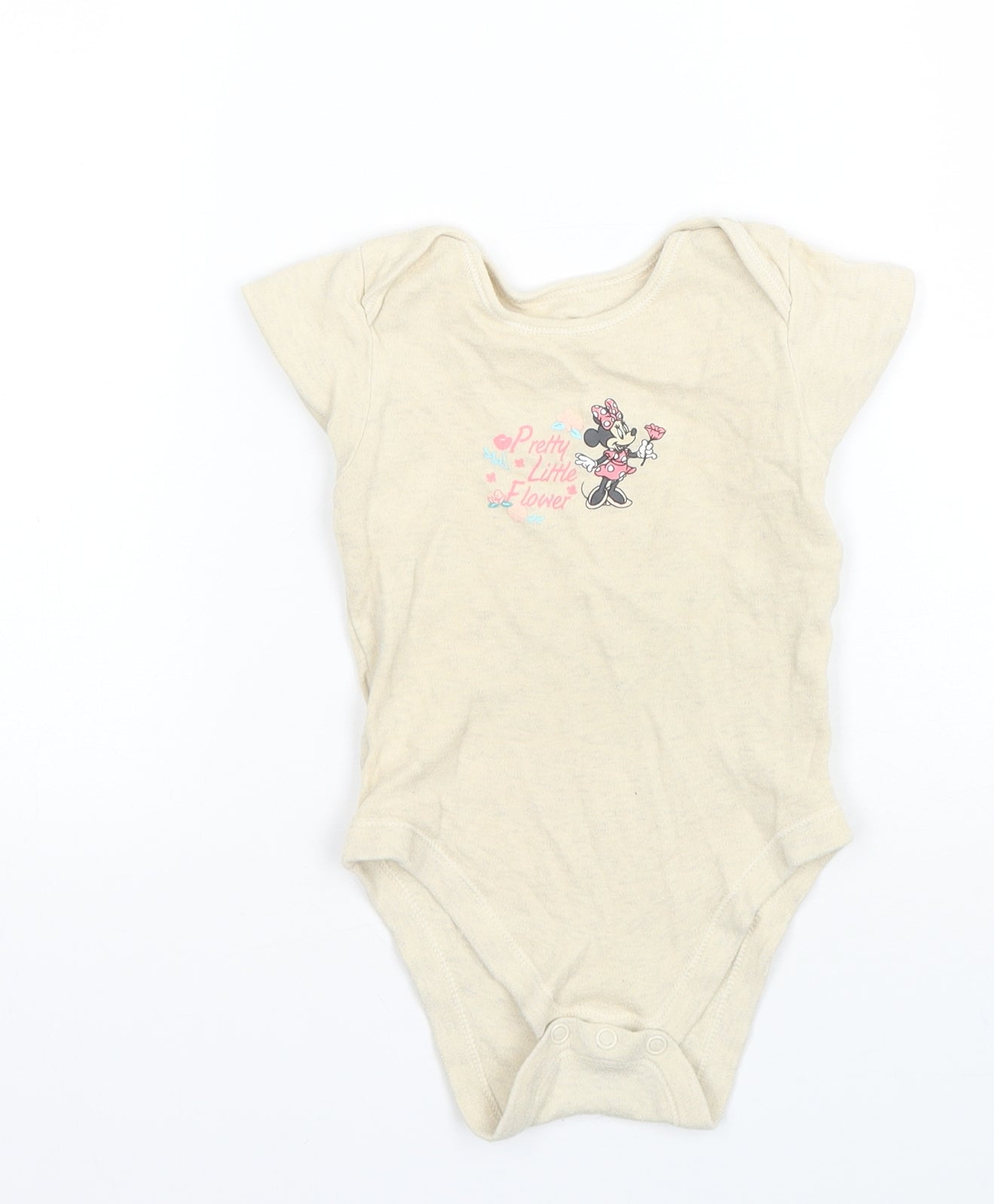 George Baby Beige   Babygrow One-Piece Size 12-18 Months  - Minnie mouse