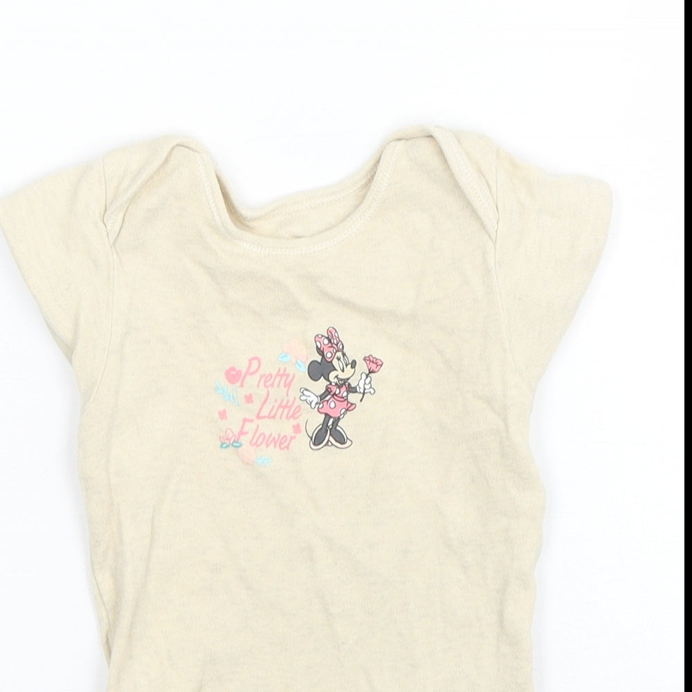 George Baby Beige   Babygrow One-Piece Size 12-18 Months  - Minnie mouse