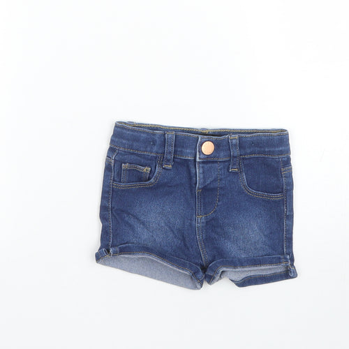 Primark Girls Blue  Denim Cropped Trousers Size 9-12 Months