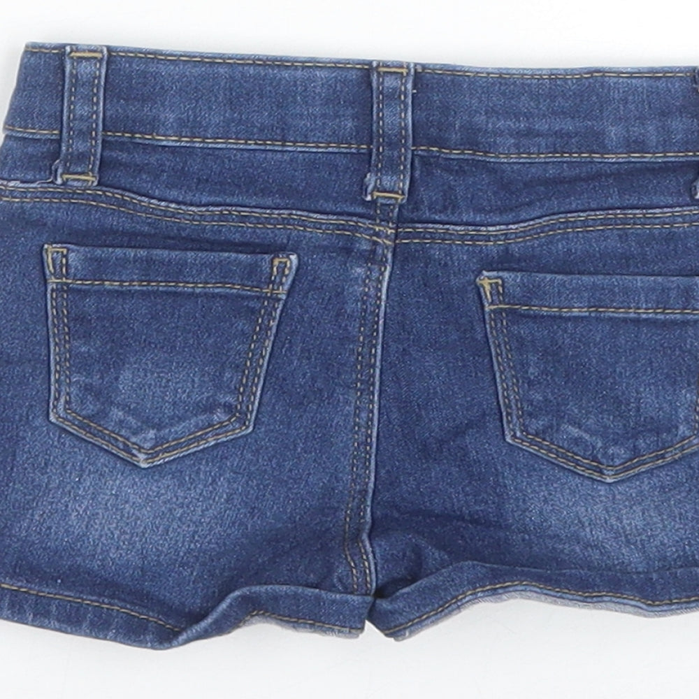 Primark Girls Blue  Denim Cropped Trousers Size 9-12 Months