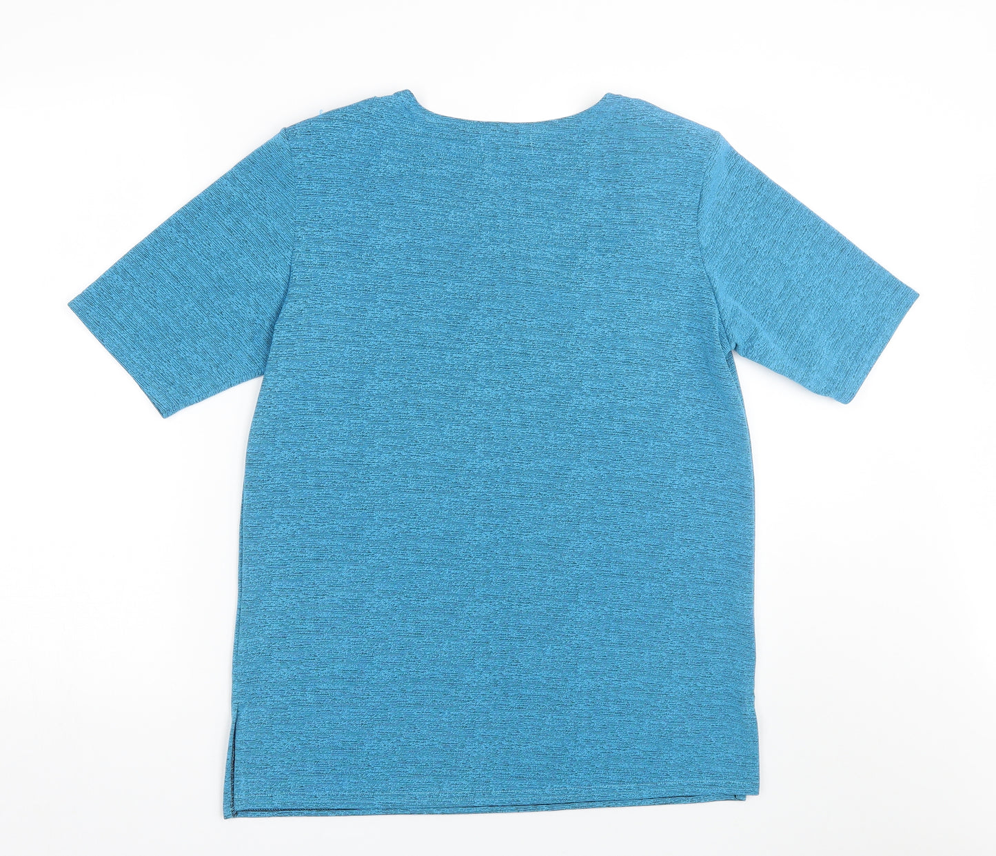 Exclusive  Womens Blue Floral  Basic T-Shirt Size L