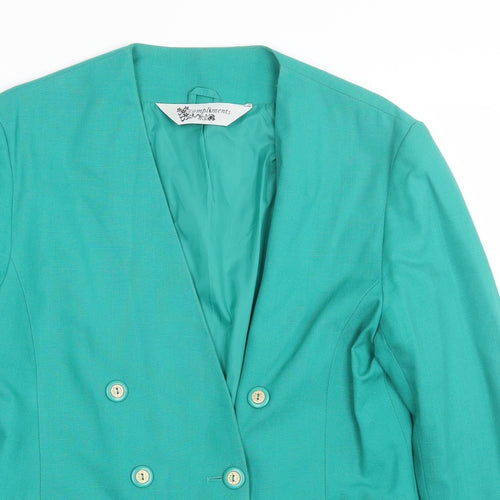 Compliments Womens Green   Jacket Suit Size 16